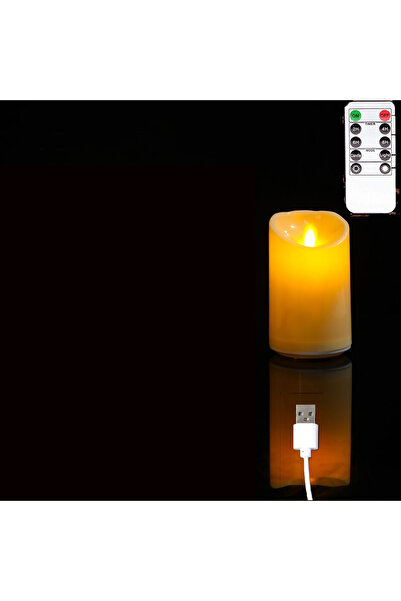Choice 1 قطعة ارتفاع 12 سم 1/3 قطعة شموع USB متحركة بدون لهب مع جهاز تحكم عن ...