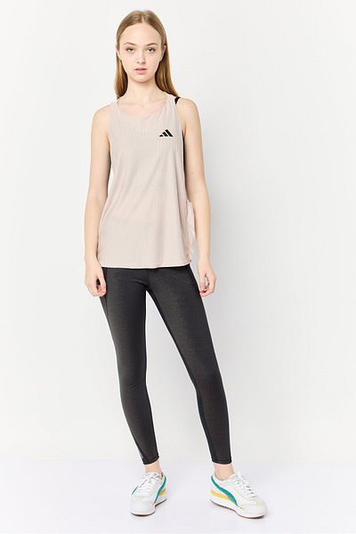 adidas Women Sportswear Fit Sleeveless Running Tank Top, Taupe