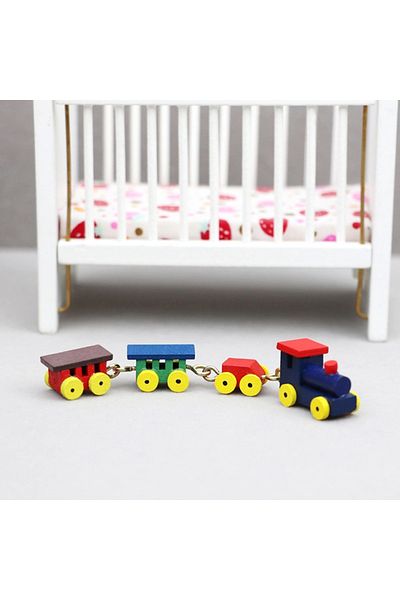 Choice one size 1:12 Dollhouse Miniature Train Ornament Home Model Decor Kid Pretend Play Toy Doll House Ac