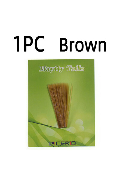 Choice قطعة واحدة من ألياف النايلون المدببة البنية، مادة ربط ذيل ذبابة مايو ا...