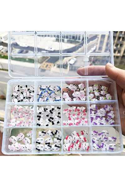 Choice صندوق (120 قطعة) من مجوهرات تزيين أظافر Hello Kitty من Sanrioed DIY Ku...