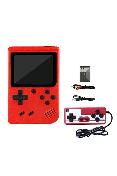 Choice Red With Gamepad 5 Colors Retro Classic Video Game Console Portable Mini Handheld 8-bit 3.0 Inch Lcd