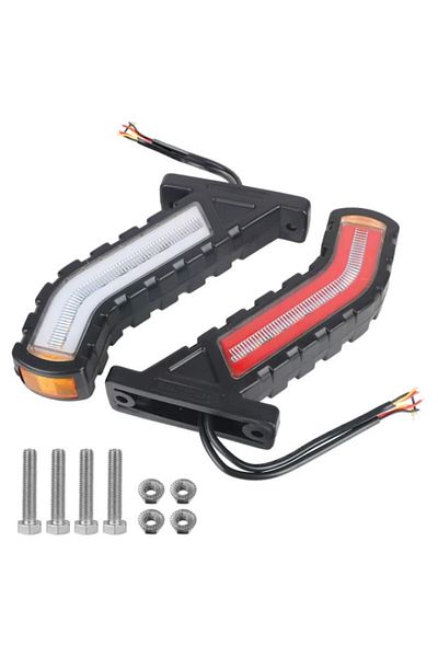 Choice 2pcs LED Side Marker Lights Turn Signal Lamp 2 Pcs For Truck Trailer Lorry Flowing Water Effect 12V