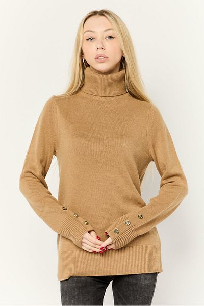 Michael Kors Women Turtle Neck Long Sleeve Sweaters, Brown