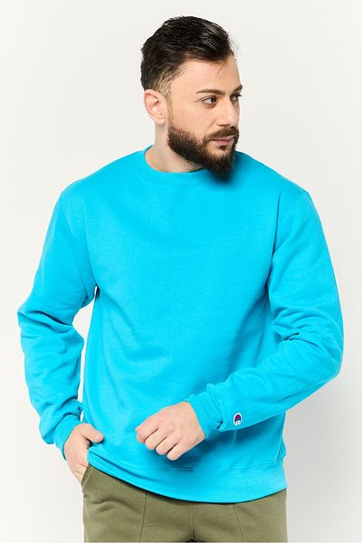 Champion Men Sportswear Fit Outdoor Sweatshirt, Aqua Blue