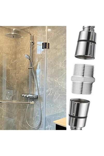 Choice G1/2 Chrome Brass Length Extender Showers Connectors For Extra Long Hoses Shower Hoses Extend Bat...