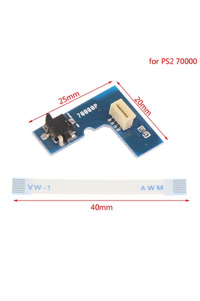 SDJZT for PS2 70000 1set Power ON OFF Reset Switch Board With 8pin Flex Ribbon Cable For PS2 70000 90000 R