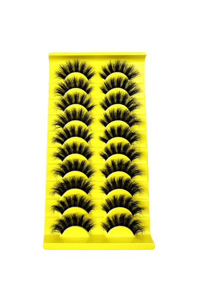 Choice 10 أزواج من الرموش الروسية الرقيقة الصناعية ثلاثية الأبعاد، رموش صناعية فوضوية ثلاثية الأبعاد