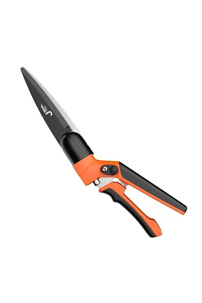 Choice Orange Multifunctional Gardening Mowers Scissors Sharp Tip 360 Rotation Garden Grass Trimming Shears