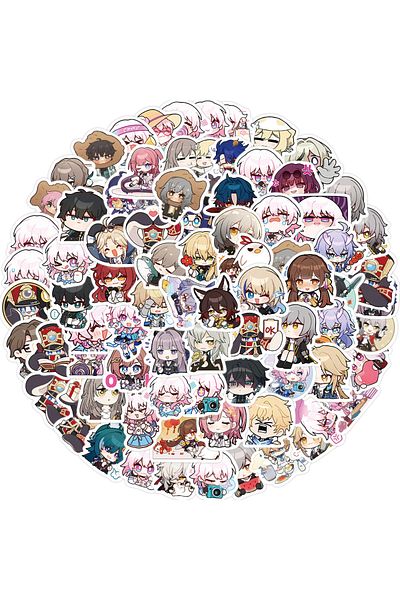 Choice 80PCS 80PCS Cute Anime Honkai Star Rail Stickers Travel Skateboard Suitcase Guitar Luggage Laptop Gr