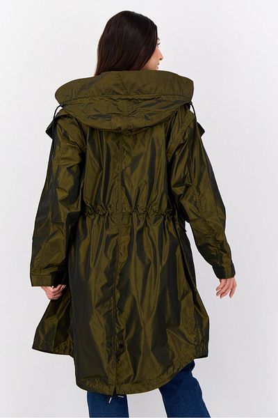Esprit Women Plain Parka Jacket, Olive