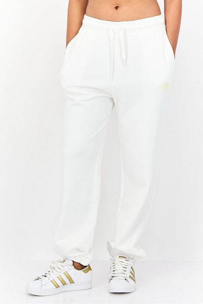 Esprit Women Regular Fit Embroidered Logo Sweatpants, White