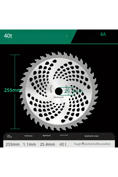 Choice1 رأس شفرة جزازة العشب 40T قطعة واحدة، قرص جزازة الخشب 40/60/80 سنًا لج...