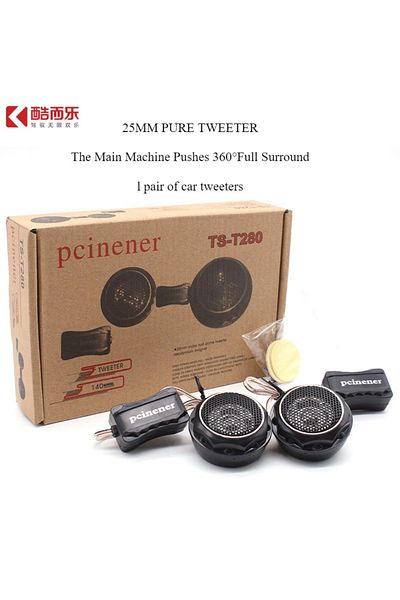 ZUIDID Voice coil 28mm 2PCS Car Audio Modified Tweeter DC12V Tweeter System Door Speaker Car Tweeter Loud A