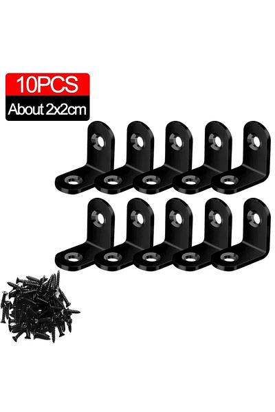 Choice 10PCs 10/20pcs L Bracket Corner Bracket Set,Metal L Brackets For Shelves Wood Furniture Cabinets Cha
