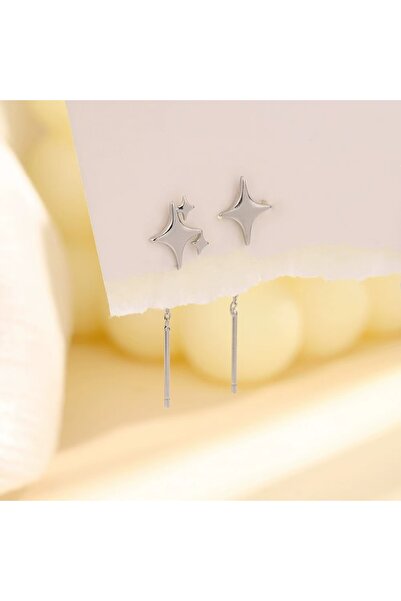 Choice AEH70163 Asymmetric Four Pointed Star Earrings For Women Fashionable S...