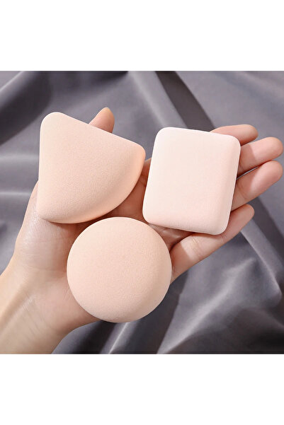 Choice مجموعة من 3 قطع من إسفنجة المكياج الناعمة واللطيفة، جافة ورطبة، إسفنجة تجميلية مدمجة، إسفنجة كريم أساس