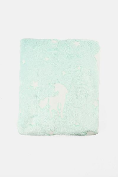 Preschool Fun Glow In Dark Blanket 130 X 160 Cm, Turquoise