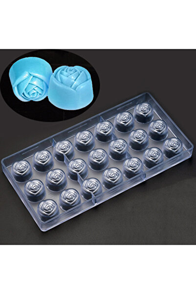 Choice قالب شوكولاتة بلاستيكي على شكل قلب وردة إبداعية على شكل كعكة ماسية للم...