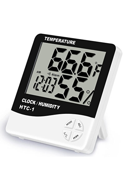 Choice1 مقياس حرارة رقمي بشاشة LCD بيضاء، مقياس درجة الحرارة والرطوبة، مؤقت، ...
