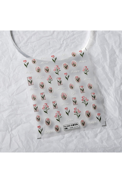 NAILFYOU ملصقات أظافر TS-2565 قطعة واحدة على شكل زهرة توليب لطيفة 5D عالية ال...