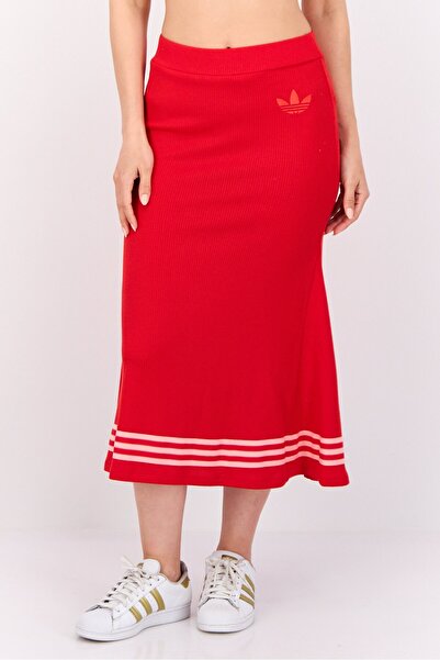 adidas Women Sportswear Fit Outdoor Midi Skirts, Red
