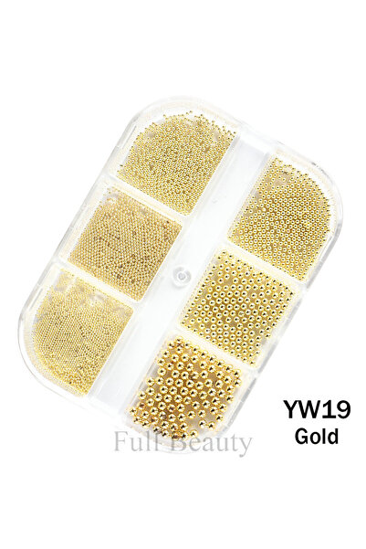 Choice YW19 6 شبكة ذهبية مقاسات مختلفة من الفولاذ المقاوم للصدأ خرز معدني لتز...
