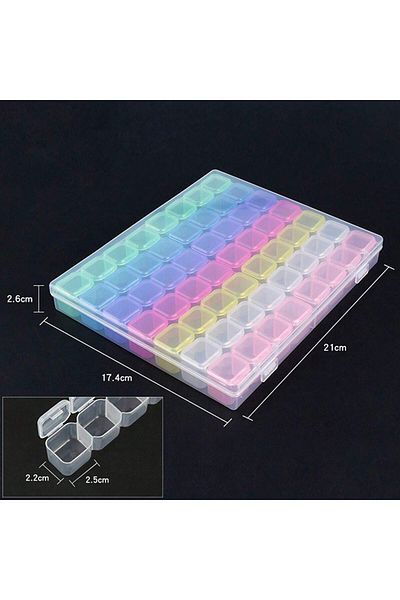 FUMOSIK 02 28/56Girds Nail Art Tools Storage Box Compartment Organizers Transparent Plastic Storage Case Bea