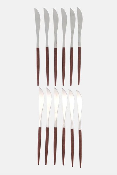 Cutipol 12 Pieces Goa Dinner Knife Set, Brown/silver