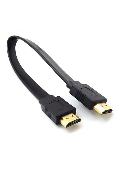 Choice 0.3M black HDMI-Compatible Cable Full HD Short HDMI Male to Male Plug Flat Cable Cord for Audio Vide