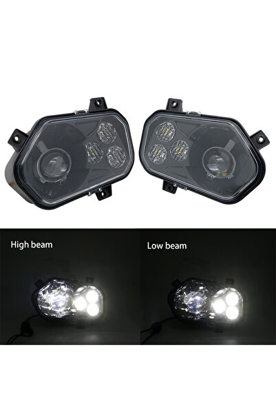 Choice 2 PCS black ATV Headlamp For Polaris ATV LED Headlight Left Right For ...