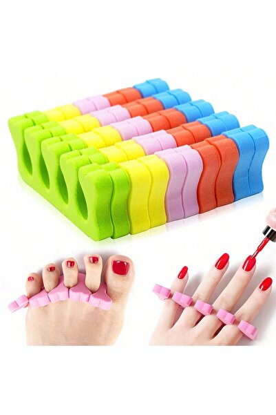 Choice11 50pcs Pink Multicolour Nail Art Toe Separators Finger Separators Spo...