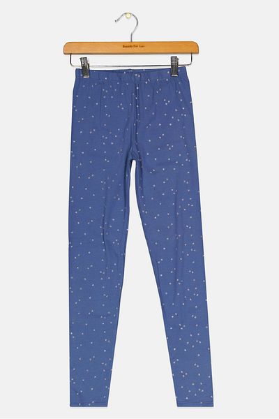 GAP Kids Girl Printed Pull On Leggings, Slate Blue