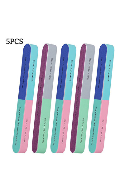 Choice 5 قطع 10/1 قطعة مبرد أظافر أدوات تلميع سباعية الجوانب مانيكير باديكير ملفات احترافية فن الأظافر سان