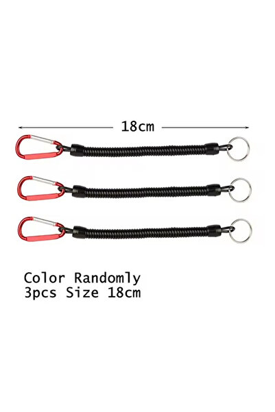 Choice 3 قطع حمراء مقاس 18 سم، 3 حبال صيد مضادة للفقدان 12 سم/15 سم/18 سم، قا...
