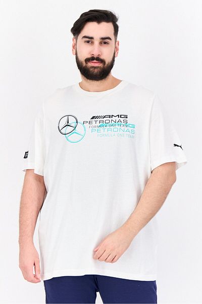 Puma Men Sportswear Fit Short Sleeves Running T-Shirt, Off White