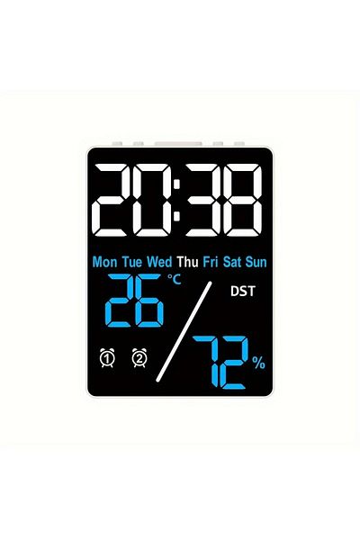 Choice White Blue 1PC small LED art clock mall LED Alarm clock Gift Multi-function electronic clock Simple