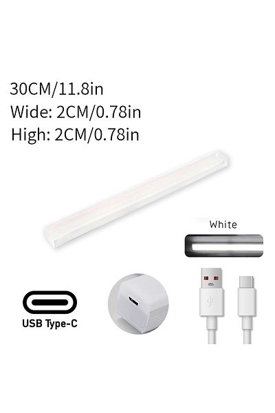Choice White 30cm 10cm LED Motion Sensor Light Night Light USB Under Cabinet Light For Kitchen Cabinet Bedr