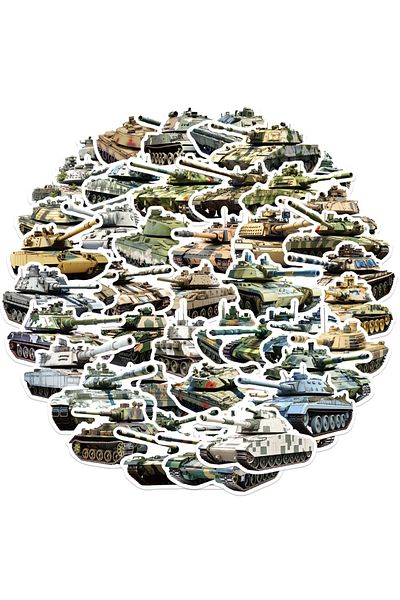 Choice 50PCS 50pcs Cool Cartoon Military Tanks Stickers For Laptop Water Bottle Luggage Notebook Phone Viny