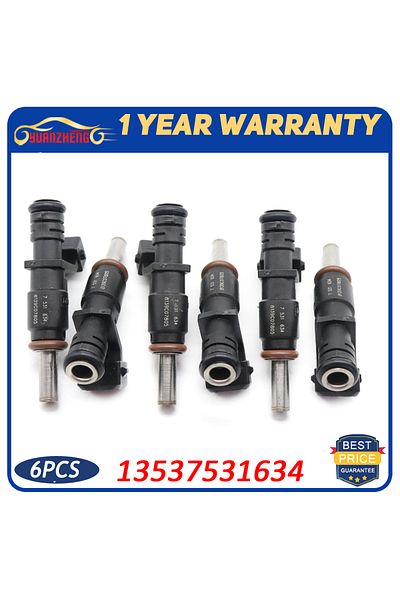 Choice Set of 6pcs High Quality Fuel Injector 13537531634 7531634 For BMW 328i X3 X5 Z4 128i 528i 525i 5...