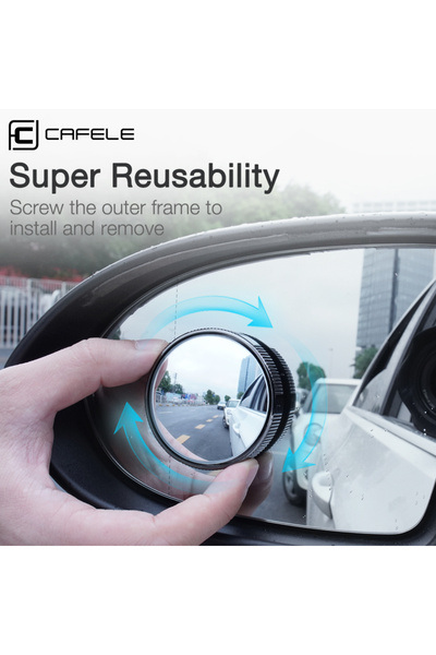 Choice 2pcs Car Rearview Mirror HD Blind Spot Mirrors 360-Degree Wide Angle Car Round Convex Mirror Adju...