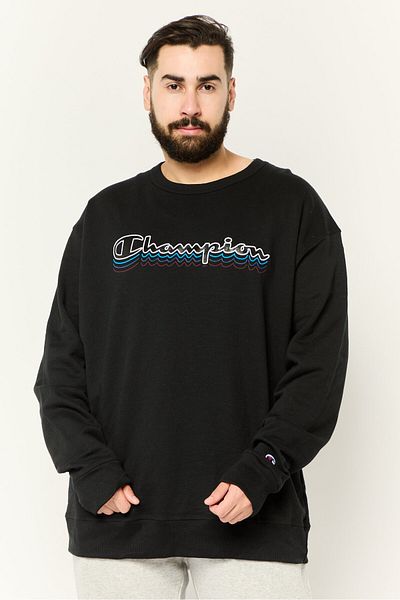 Champion Men Sportswear Fit Long Sleeve Training Sweatshirt, Black