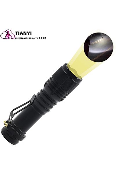 Activefire Aa Zoom Black White Light High Power Red, Green, Blue, White Led Flashlight - Powerful Three-mode Li