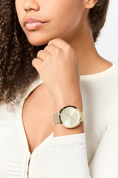 Calvin Klein Women 25200339 Stainless Steel Analog Watch 38 Mm, Gold