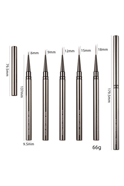 Choice مجموعة من 5 قطع، 5 قطع من فرش رسم الأظافر، فرشاة رسم يدوية، ألوان جل أ...