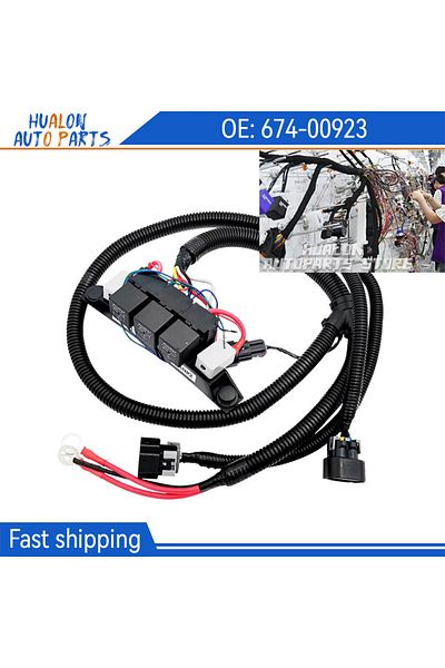 Choice 674-00923 JCTFN22 Electric Dual Fan Control Wiring Harness Fits for Chevy Silverado Tahoe GMC Sie...