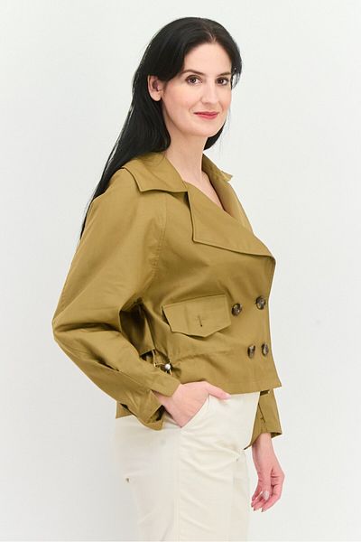 Steve Madden Women Regular Fit Solid Casual Blazer Jacket, Tan