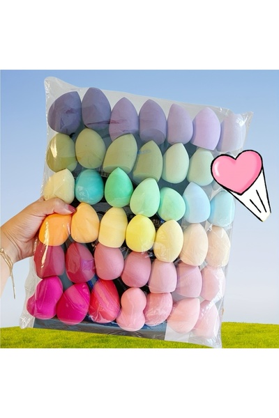 Choice1 3 قطع من إسفنجات التجميل ذات الألوان الفاتحة، أداة دمج المكياج، للاستخدام الجاف والرطب، منفاخات مستحضرات التجميل بألوان عشوائية