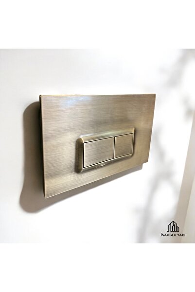 İSAOĞLU YAPI Antik Gold Rezervuar Paneli Gömme Rezervuar Butonu Eskitme Gold