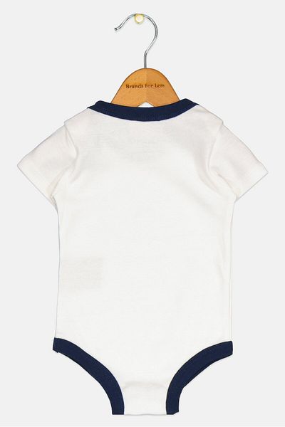 Trussardi Junior Toddlers Boy Printed Short Sleeve Romper, White